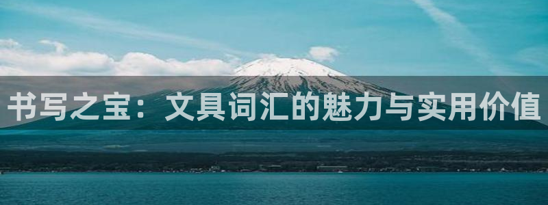 龙八国际集团：书写之宝：文具词汇的魅力与